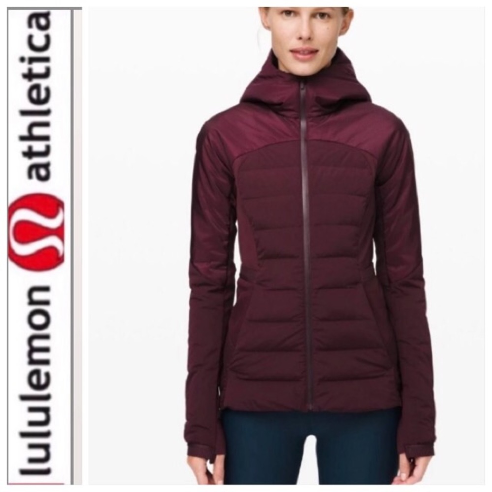 lululemon down for it all Burgundy Puffer Jacket